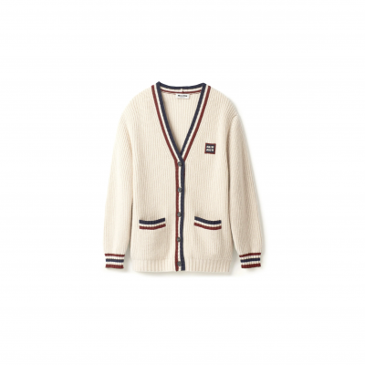 MIU MIU CASHMERE KNITTED CARDIGAN MMF840